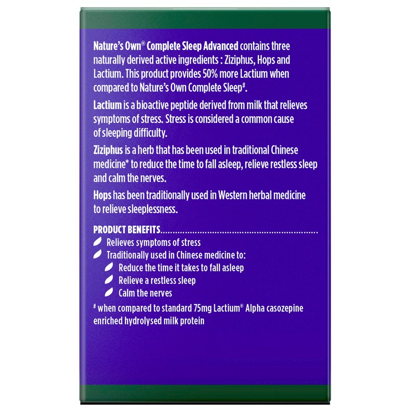 Nature's Own Complete Sleep Advanced for Stress Relief Tablets 60