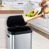 Garvee 50 Liter/13 Gallon Trash Can for Kitchen, Touchless Rectangular