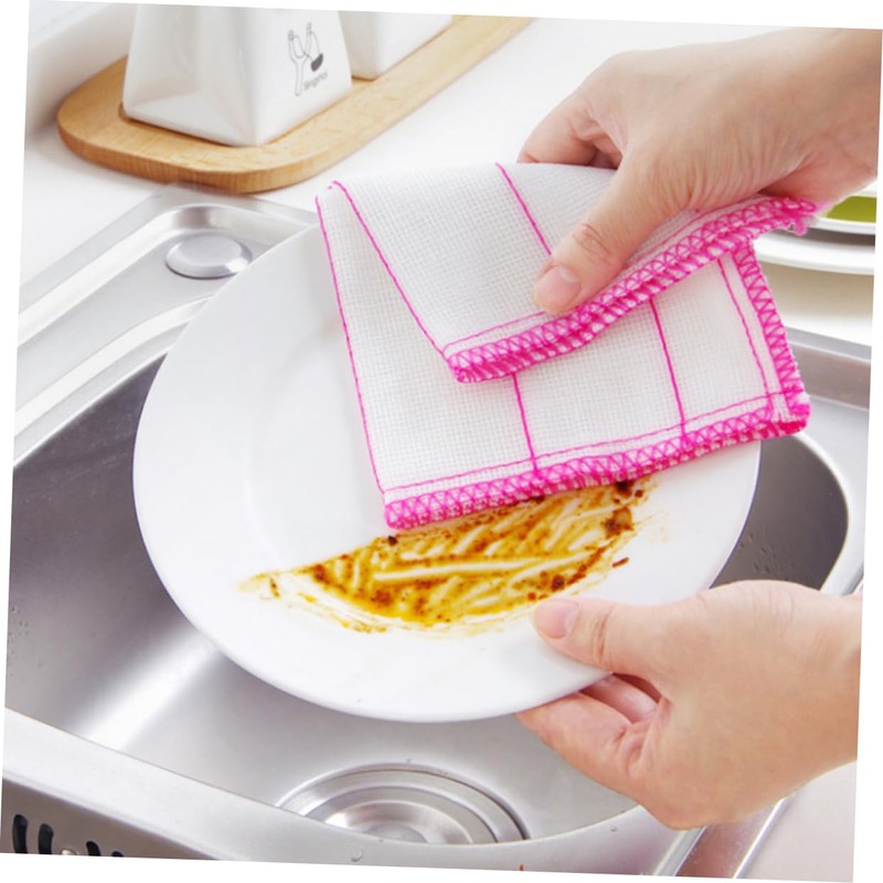 CHILDWEET 10 Pcs Reusable Kitchen Dish Towels Ultra Absorbent Gauze