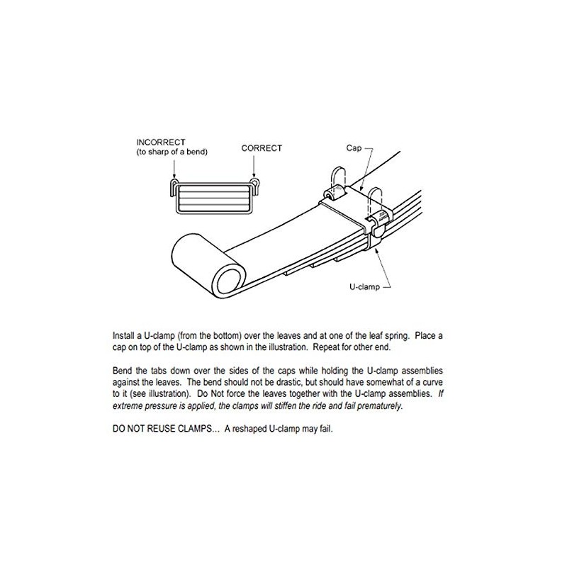 BILLET4X4 2-1/4 inch Wide Axle Leaf Spring Clamps - Pair