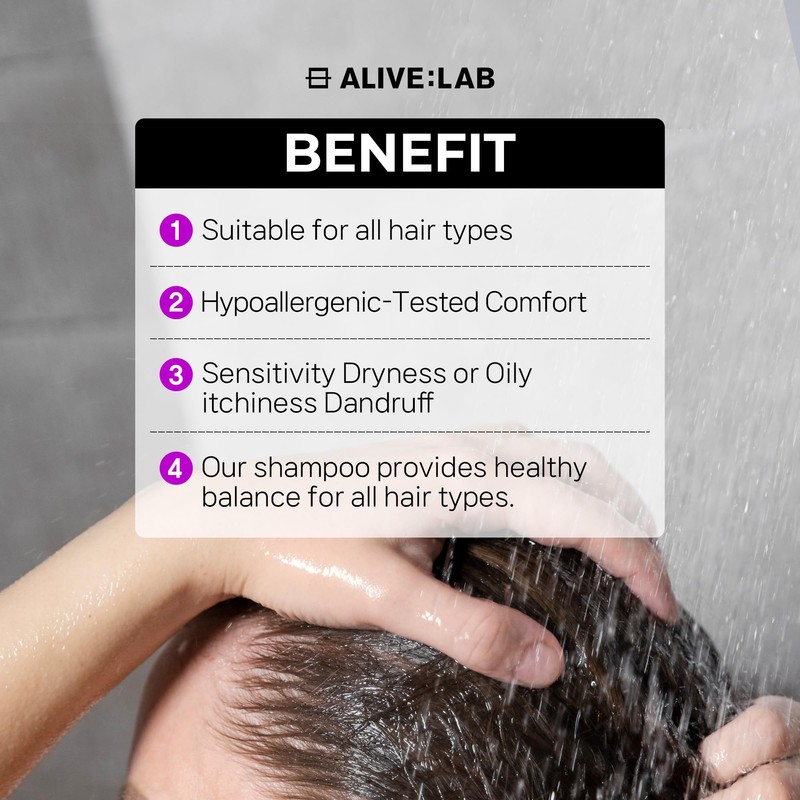 ALIVELAB O2 Scalp Water Shampoo for Sensitive Scalp, Itchy, Anti