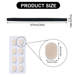 QIYUDA 8PCS Diameter 2MM Eyeglass Ear Cushions, Silicone Glasses Arm Anti Slip Grips