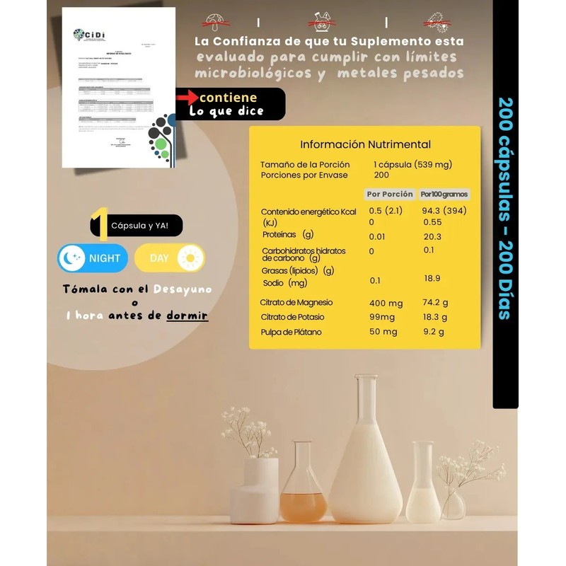 Suplemento En Cápsula Nsn Natural Smart Nutrition Magnesio De Magnesio