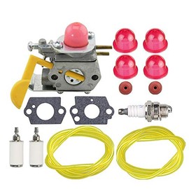 Hippotech C1U-W18 C1U-W24 530071822 Carburetor Fuel Line Fuel Filter for Craftsman Poulan Weedeater MX550 MX557 P1500 P2500 P3500 TE475 TE475Y XT260 XT700 String Tri MM.
