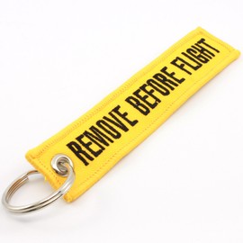 Rotary13B1 Remove Before Flight Keychain - Yellow