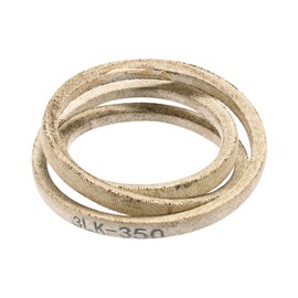 sourcing map 3LK350 Cord Belt Grey, 3/8" x 35" Lawn and Garden Aramid V-Belt for Mower Deck