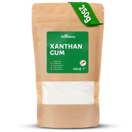 RheinNatur Xanthan Gum Powder 250 g - Natural Binder - Stabiliser for Ice Cream, Soups, Sauces - Xanthan Gum Thickener - Tasteless & Vegan