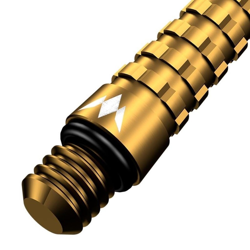 Mission Atom13 Anodised Metal Gripped Gold Dart Shafts Medium
