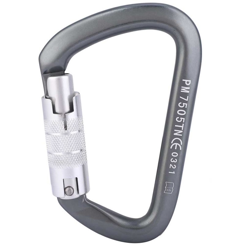 D Type Carabiner Rock Climbing Aviation Aluminum Outdoor Master Lock