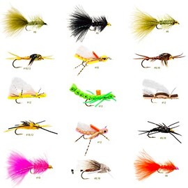 20 Woolly Bugger Streamer, Hopper, Gold Bead Rubber Leg Stone Trout Fly Fishing Assortment | Trout, Bass, Pike, Baitfish Flies