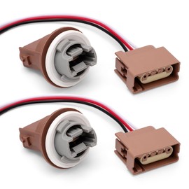 2 Sets Turn Signal Socket and Pigtail Connector for Ford/Lincoln/Mercury 2003-2019, Tail Light Bulb Socket Replacement and Pigtail Connector with Wiring Harness Replace 2U5Z13411SA YF1Z13411CA