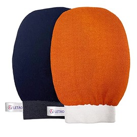2 pack Exfoliating glove - body scrubber - ​for deep body scrub、 Soft Skin、dead skin remover for body