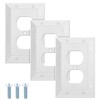 3 Pack White Outlet Cover, White Plug Covers Wall Plate,