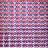 White 100% Cotton with Medium Union Jack Flags (Per Metre)