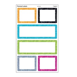 Color Harmony Painted Labels superShapes Stickers - Large, 24 ct.