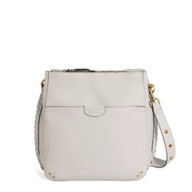 American Leather Co. Luca Triple Entry Crossbody Bag, Stone, 100% Genuine Leather Purse, Multi-Pocket Crossbody Sling Bag with Adjustable Straps, Functional & Fashionable Handbags for Women