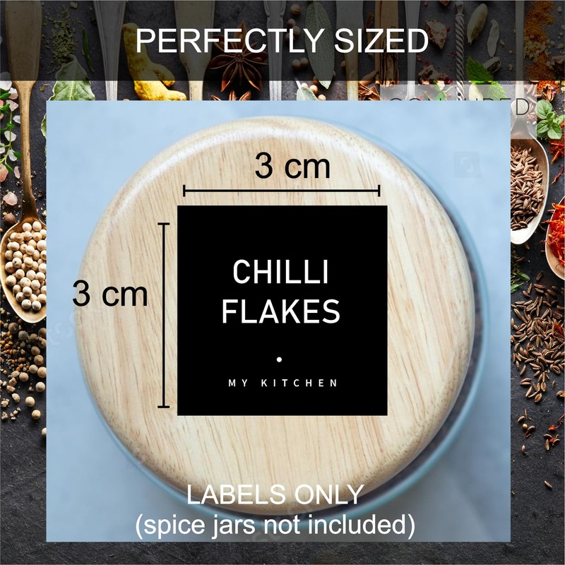 Spice Jar Labels - Black