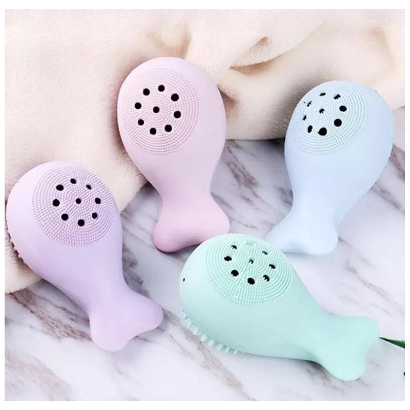 Cepillo Exfoliante Facial De Silicon Puntos Negros Colores