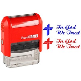 ExcelMark Self-Inking Rubber Stamp - in God We Trust