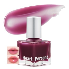 Heart Percent Dote On Mood Top Coating Lip Plumper, High-Shine Glossy Finish Warm to Cool Tone Changing Lip Gloss 02. Cool Changer