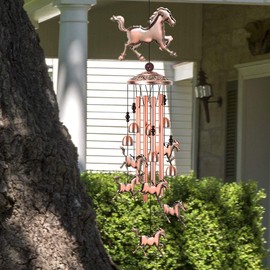 ME9UE Horse Wind Chimes Outdoor and Indoor Decor, Mobile Horse Wind Chime, Horse Wind Bell, Wind Chime with 7 Horses for Home, Yard, Patio, Garden Decoration, Valentines Gift, Festival Gift for Mom