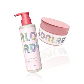 Salon Lady Salon Lady Clay Shampoo & Hair Mask Set, 12.8 fl oz (380 ml), 8.9 oz (255 g), Scalp Cleansing & Glossy Clay Pack" (Treatment, Hair Pack, Clay Shampoo)