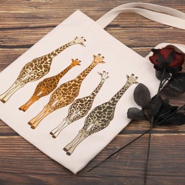 G2TUP Giraffe Tote Bag Giraffe Lovers Reusable Grocery Bag Giraffe Animal Lover Birthday Gift (Giraffe Tote Bag)