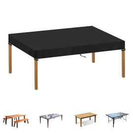 SIMPHAUS Table Top Cover 150 x 80 x 15 cm Tarpaulin Garden Table Cover Patio Furniture Cover Garden Furniture Winterproof Garden Furniture Tarpaulin Waterproof Tear-Resistant 420D Oxford Fabric