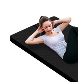 nuveti Large Exercise Mat - 15mm/20mm/30mm Thick Yoga Mat | Workout Mat for Fitness, Yoga, Pilates, Stretching & Floor Exercises for Women & Men with Free Carrying Bag