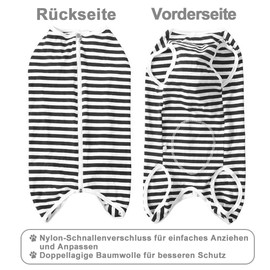 Kukaster Pet Dog Bodysuit After Surgery Male Castration Wound Protection Suits for Dog, Nylon Buckle for Hair Loss, Allergies, Shaving, Black Check, XL