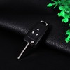 EVGATSAUTO Key Fob Shell Case 3 Buttons Replacement Flip Folding