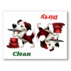 Border Collie Clean Dirty 3 1/2" x 2 1/2" Steel