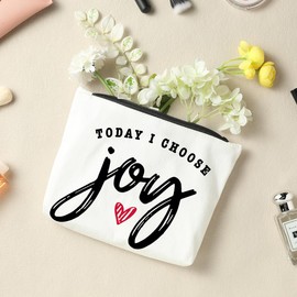 NBIAN Friend Gifts Thank You Gifts Makeup Bag Inspirational Gifts for Women, Travel Toiletry Bag Thanksgiving gifts Birthday Gifts for Women Bestie Sister Cosmetic Bag for Beach Travel Essentials Joy