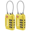 SharkByte TSA Approved Suitcase Locks - 4-Dial Security Travel Combination