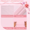 mwellewm 3 Pcs Pink Tablecloth 54X108 Inch Plastic Light Pink