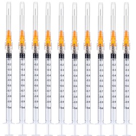 100Pack 1ml 1cc Disposable Plastic Syringes with 25Ga, Individually Sterile Package