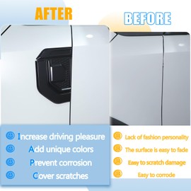 Car Fender Air Vent Trim Sticker Compatible with Toyota Land Cruiser Prado 250 J250 LC250 /Le-x-us 2024 2025,Car Side Vent Cover Hood Intake Bezel Trim,Side Scoop Hood Sticker Car Exterior Accessories