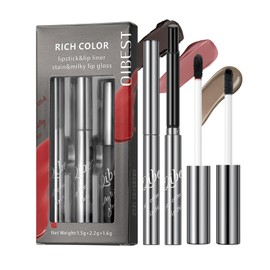 3PCS Lip Makeup Set – Matte Lipstick, Peel-Off Lip Liner & Butter Lip Gloss, Long-Lasting Waterproof Lip Kit for Smooth, Defined & Hydrated Lips (# 06)