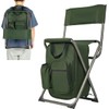PORTAL Backpack Cooler Chair Fishing Chairs with Backrest Folding Camping