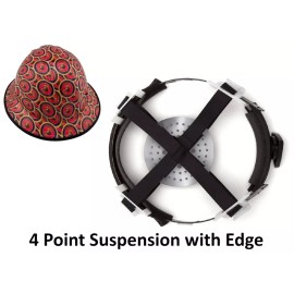 Texas America Safety Company US Marine Corps Hydro Dipped Full Brim Hard Hat with Ratchet Suspension - 4PT with Protective Edge