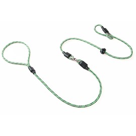 Dog & Field Pro Trialler Swivel Slip Lead, Green. 1.2m Rope Slip Lead For Dogs With Button Press Stopper, Easy To Slip On, No Collar Or Harness Needed. Anti-Tangle Dog Leash (Green)