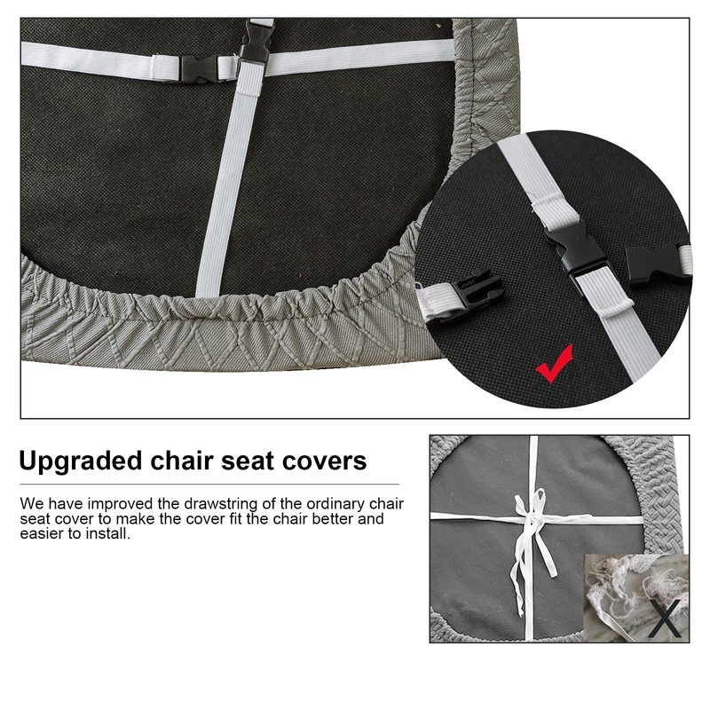 Genina Waterproof Seat Covers for Dining Room Chairs Covers Dining