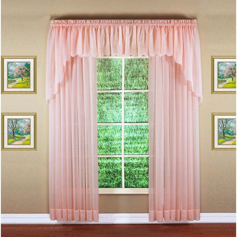 Today's Curtain Emelia Original Voile Panel 84", Rose, 60" W
