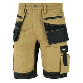 SparkX Work Shorts Men – Heavy Duty Workwear Multi Holster Pockets, Utility & Safety Combat Cargo Summer Shorts- Triple Stitched, Breathable & Anti-Odour – Black