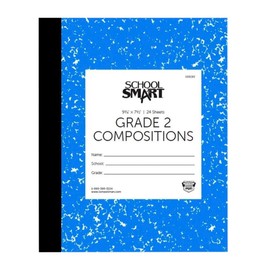 School Smart Skip-A-Line Ruled Composition Book, Grade 2, Blue, 48 Pages