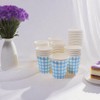 excvalues 100 Pieces 9 oz Gingham Paper Drinking Cups, Plaid