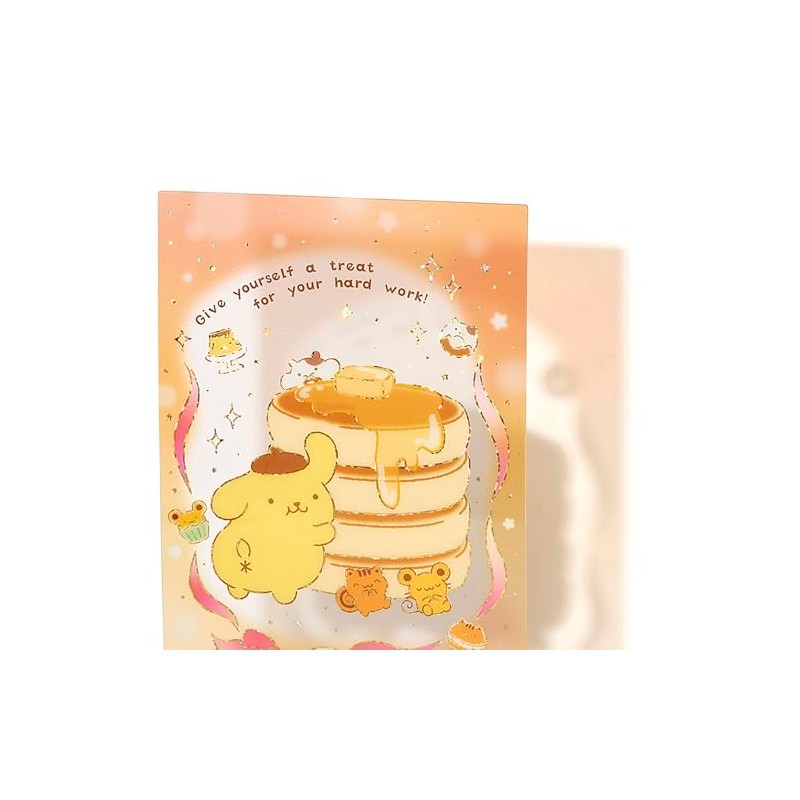 Sanrio 879266 Message Card, Transparent Card, Pom Pom Pudding, CL3-6