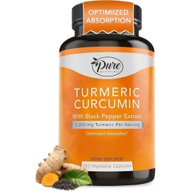 Pure By Nature Turmeric Curcumin with Black Pepper Extract 10 mg Capsules,...