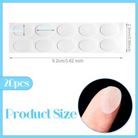 200 Pieces Earring Support Patches Earring Lifters Invisible Waterproof Earring Ear Lobe Support Patches Large Silicone Earring Stabilizers for Heavy Earring Preventing Torn Stretched, 20 Sheets