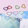 FSSTUD 50 Pcs Heart Shaped Paper Clips Small Office Paperclips